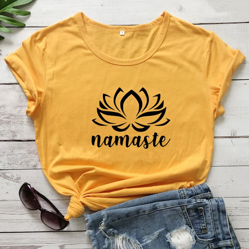 Namaste Lotus Flower T-shirt