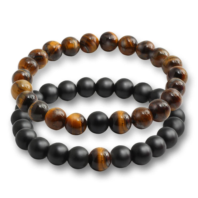 Natural Lava Stone Bracelets | 2 Pieces