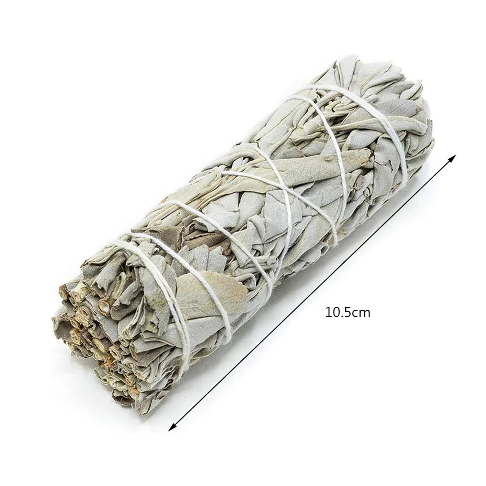 Natural White Sage Burner Bundle Incense Stick Purification Smoky Palo Santo Incense Room Aromatherapy Fragrance Yoga Meditation